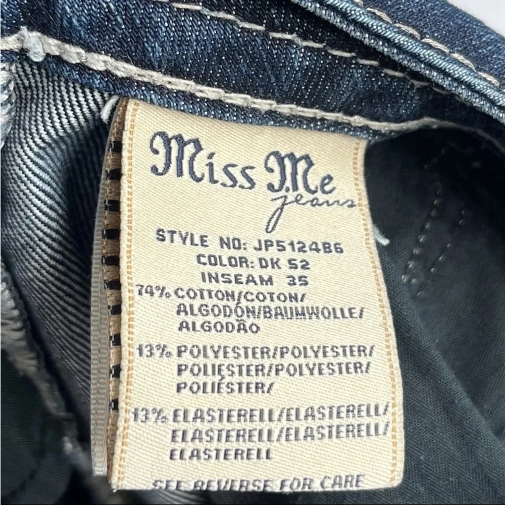Miss Me Jeans Sz 30x32 Bootcut Sequined Dark Wash Y2K Bling Western JP5124B6 EUC - Picture 11 of 15